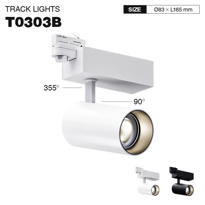 T0303B – 35W 3000K 55˚N/B Ra90 לבן – מעקב אורות-מסלול אורות--01