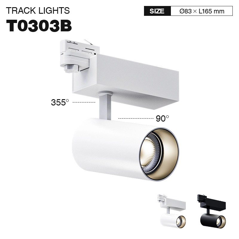 T0303B – 35W 3000K 55˚N/B Ra90 White – Tracking Lights-Indoor Spotlight--01