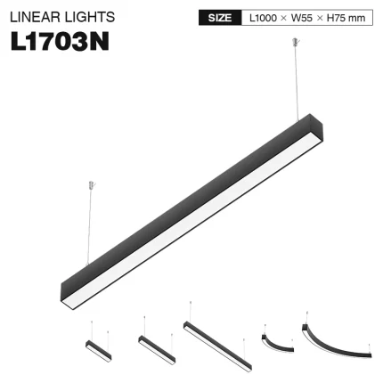 L1703N –30W 4000K 110˚N/B Ra80 Black– Linear Light-Retail Store Lighting--01