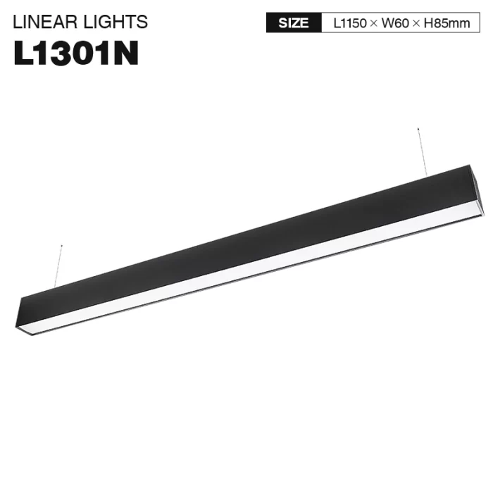 L1301N –20W 4000K 110˚N/B Ra80 ബ്ലാക്ക്– LED ലീനിയർ ലൈറ്റുകൾ-റീട്ടെയിൽ സ്റ്റോർ ലൈറ്റിംഗ്--01