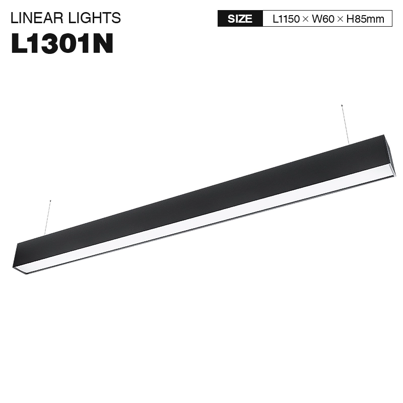 L1301N –20W 4000K 110˚N/B Ra80 Black– LED Linear Lights-20w LED Linear Lights--01