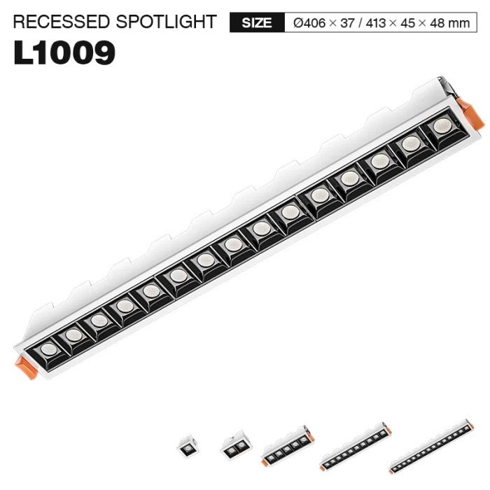 L1009– 15W 3000K 36˚N/B Ra80 Biały– Reflektory-Światła Liniowe--01