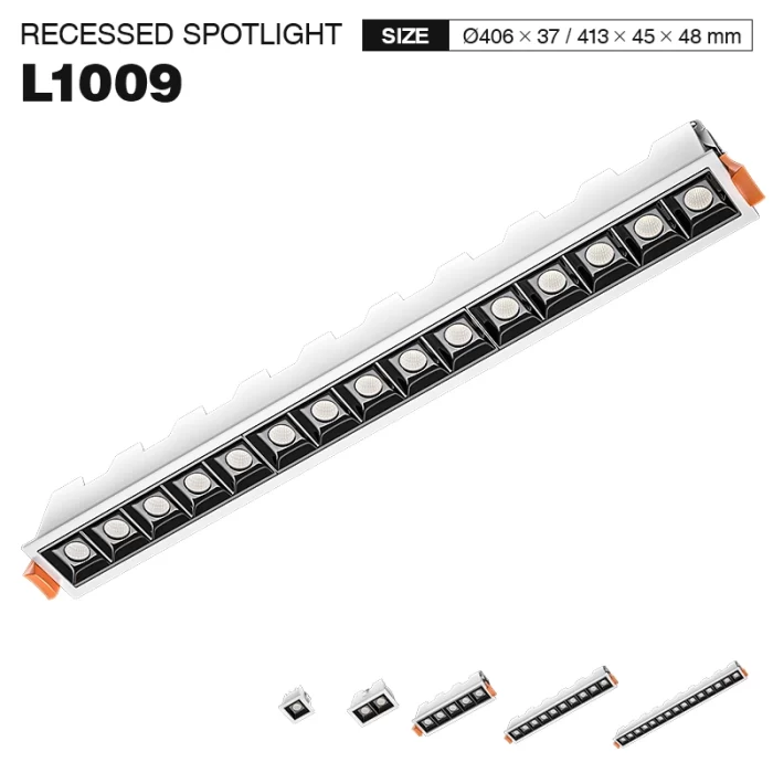 L1009– 15W 3000K 36˚N/B Ra80 White–  Spotlights-Linear Lights--01