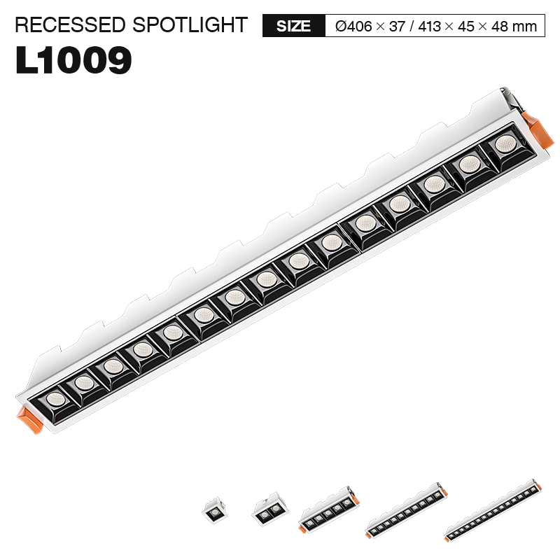L1009– 15W 3000K 36˚N/B Ra80 White–  Spotlights-Recessed Linear Lighting--01
