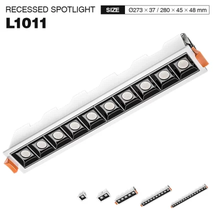 L1011– 10W 3000K 36˚N/B Ra80 White–  Spotlights-Office Lighting--01