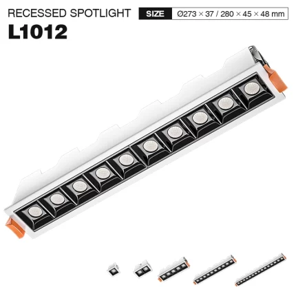 L1012– 10W 4000K 36˚N/B Ra80 White–  Spotlights-Recessed Linear Lighting--01