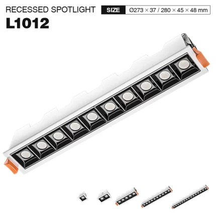 L1012– 10W 4000K 36˚N/B Ra80 לבן– זרקור-תאורת סופרמרקט --01