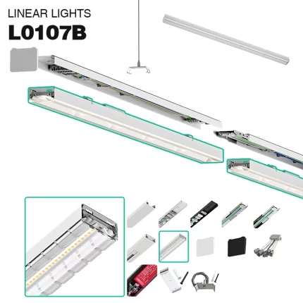 L0107B –50W 4000K 90˚N/B Ra80 Biały – Oświetlenie liniowe LED-Oświetlenie supermarketów --01