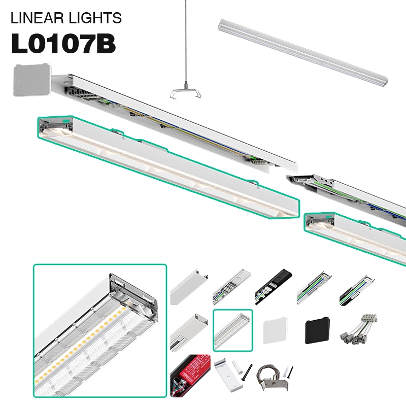 L0107B –50W 4000K 90˚N/B Ra80 White– LED Linear Lights-Retail Store Lighting--01