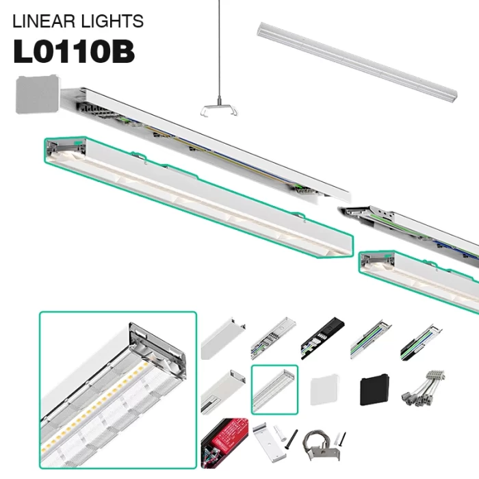 L0110B –50W 5000K 90˚N/B Ra80 White– LED Linear Lights-Retail Store Lighting--01