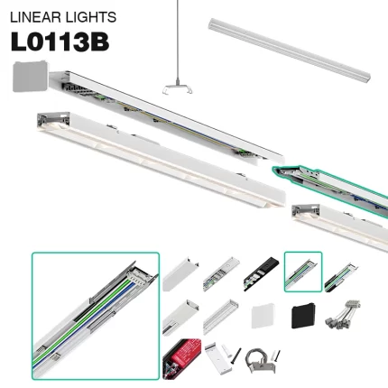 Canal troncal A de 5 cables per a llum lineal MLL002-A 5 anys de garantia-KOSOOM-Llums lineals--01