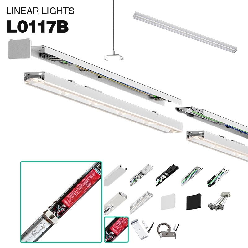 L0117B –50W 4000K 90˚N/B Ra80 Bianco– Luci lineari a LED-Plafoniera lineare--01