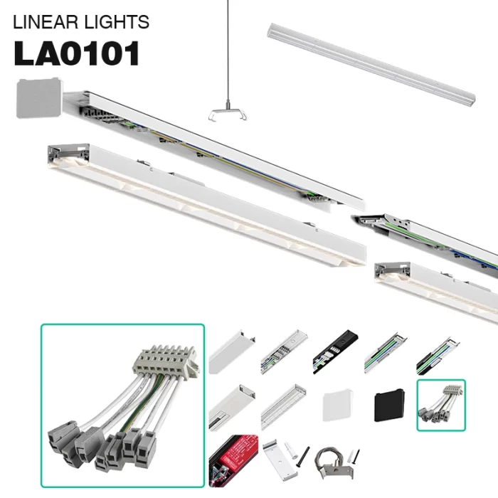 MLL002-A Biały 5-przewodowy zasilacz do świateł liniowych-KOSOOM-Akcesoria--01