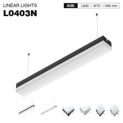 L0403N –30W 4000K 120˚N/B Ra80 Negre– Llum lineal LED-Il·luminació penjant lineal--01