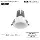 C1001– 7 W 3000 K 24˚N/B Ra90 balts — LED prožektori — komerciālais apgaismojums — 01
