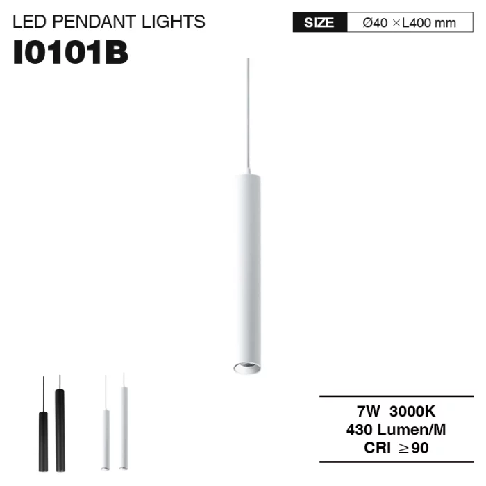 I0101B– 7W 3000K 36˚N/B Ra90 White– Pendants Lights-Bar Pendant Light--01