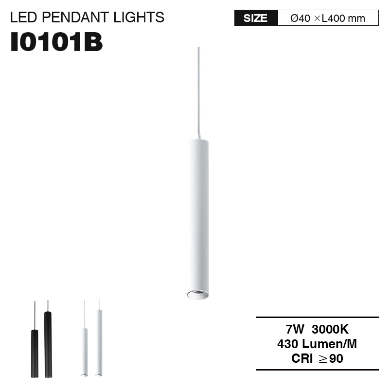 I0101B– 7W 3000K 36˚N/B Ra90 White–  Pendants Lights-White Pendant Light--01