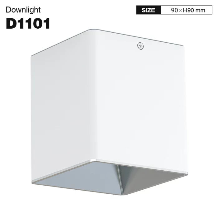 D1101 - 10W 3000K Ra90 UGR ≥22 أبيض - إضاءة سبوت LED مربعة - 01