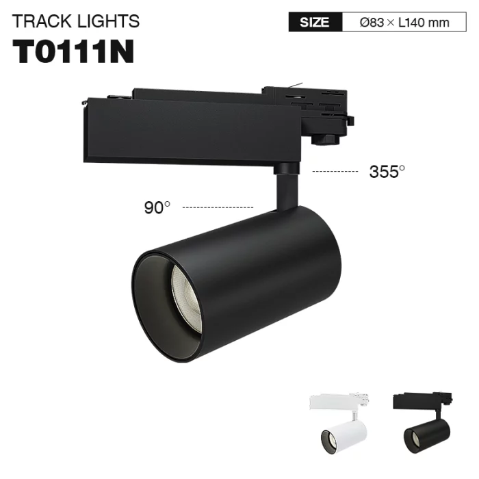 T0111N - 30W 3000K 55°N/B Ra80 Black - Track Lights-Cill Track Lighting-TRL001-01