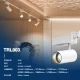 T0302B - ​​35W 3000K 36˚N/B Ra90 White - Tracking Lumina Supermarket Lucendi --02