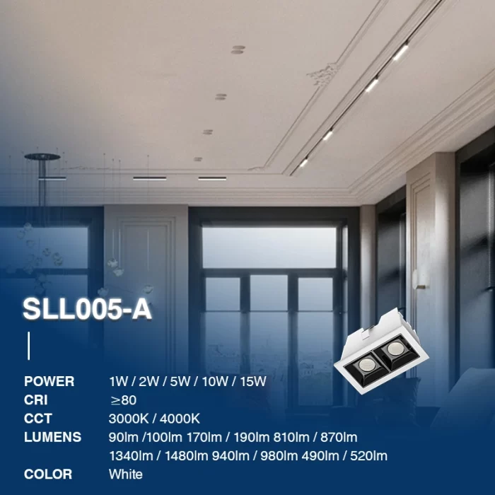 L1004– 2W 4000K 36˚N/B Ra80 White–  Spotlights-Recessed Spotlights--02