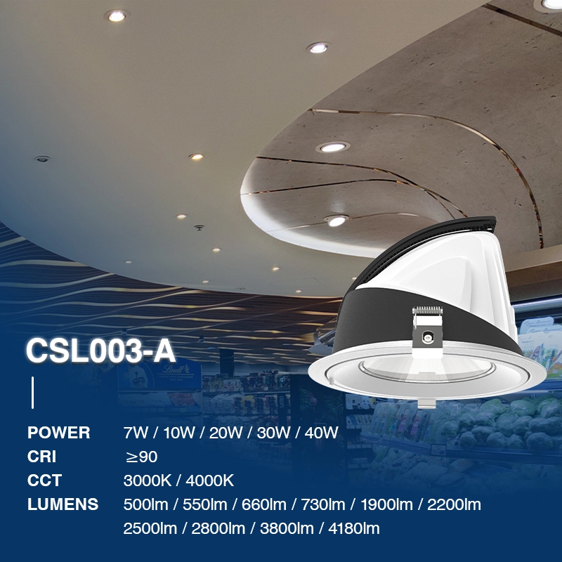 C0301 – 7W 3000K 24˚N/B Ra90 White –   LED Recessed Spotlights-Living Room Lighting--02