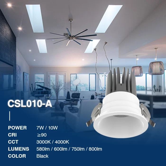 C1001– 7W 3000K 24˚N/B Ra90 Wyt– LED Spotlights-Verandaferljochting--02