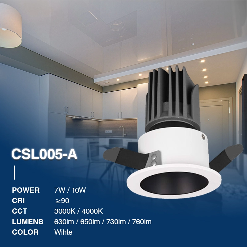 C0501–7W 3000K 24˚N/B Ra90 အနက်ရောင် – LED မိုးလုံလေလုံ မီးခိုးများ- အိပ်ခန်းသုံး မီးအလင်းရောင်--02