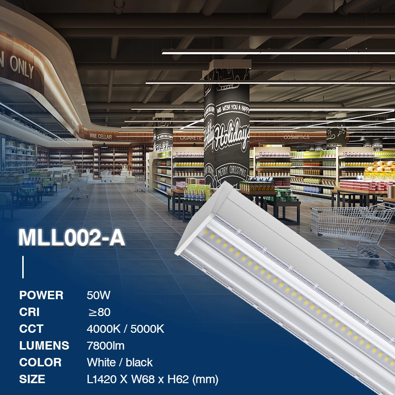 L0110B –50W 5000K 90˚N/B Ra80 White– LED Linear Lights-LED Shop Lights--02B