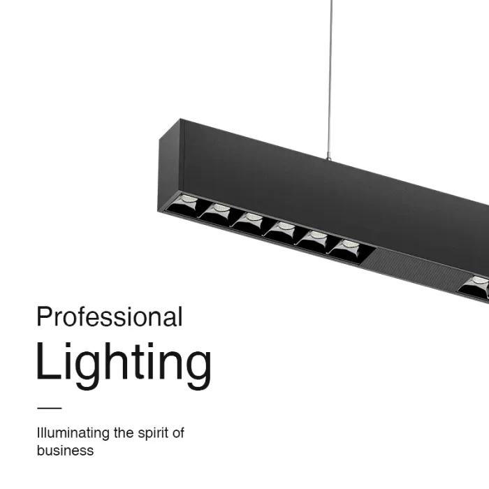 L1601 –30W 3000K 34˚N/B Ra80 Negro– Luces lineais LED-Iluminación de garaxe--03
