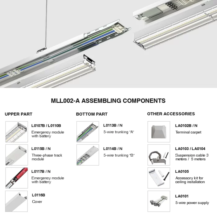 MLL002-A Tampas brancas para luzes lineares-Acessórios - 03