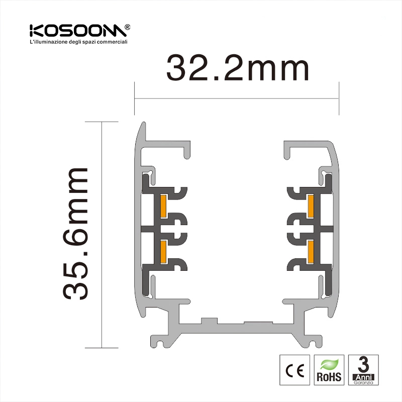 4-wire square type C section 1m white TRA001-AB01B Kosoom-Accessories--03