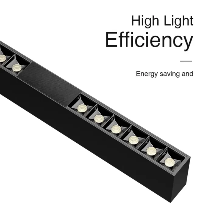 L1601 –30W 3000K 34˚N/B Ra80 Hitam– Lampu Linear LED-Pencahayaan Bilik Makan--04