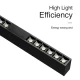 L1601 –30W 3000K 34˚N/B Ra80 Negro– Luces lineais LED-Iluminación do comedor--04