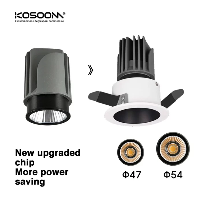 C0501–7W 3000K 24˚N/B Ra90 Sort – LED indendørs spotlights-Spisestue forsænket belysning--04