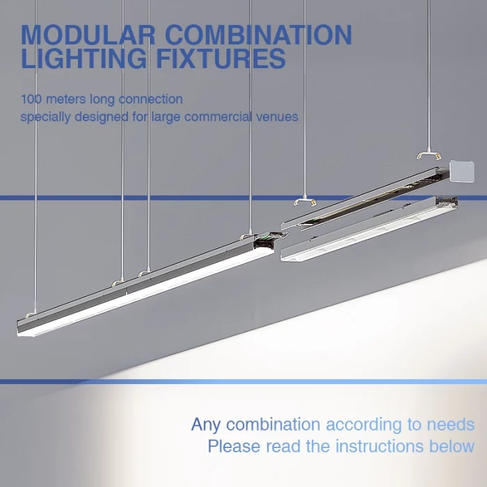 L0107B –50W 4000K 90˚N/B Ra80 Branco– Luzes lineares LED - Luzes LED lineares de alto brilho--05