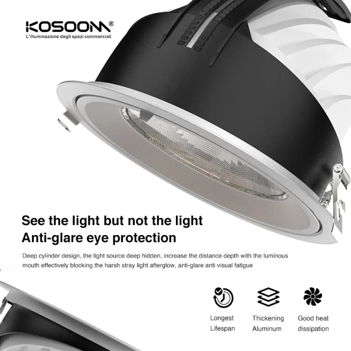 C0301 – 7W 3000K 24˚N/B Ra90 सेतो – LED Recessed Spotlights-White Recessed Lighting--06