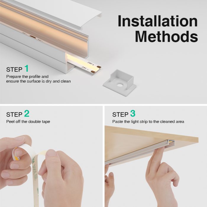 COB 3000K Ra90 IP20 11W/m 180° COB LED Strip-Cove Lighting-STL002-07