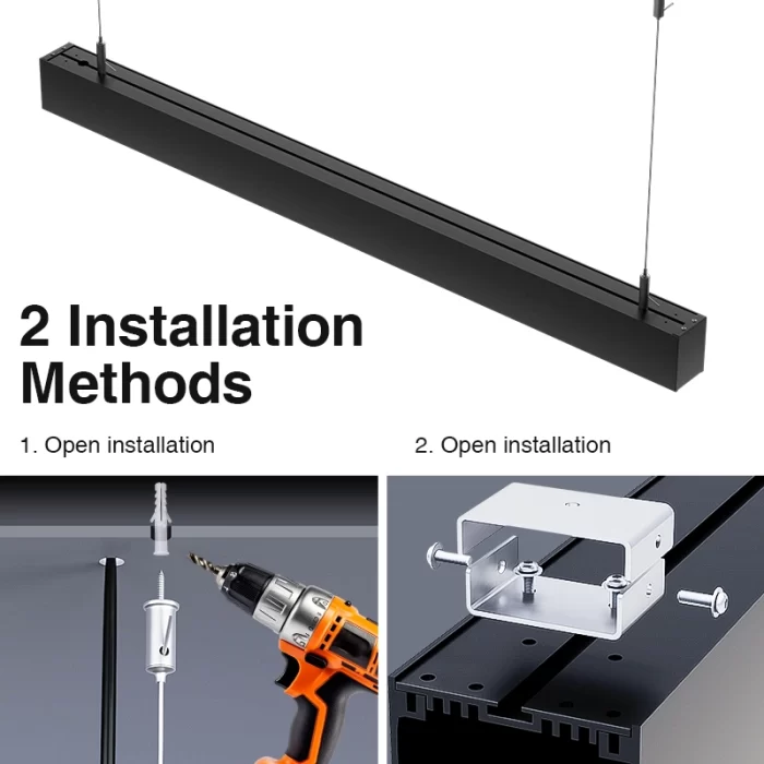 L1705N–7.5W 4000K 110˚N/B Ra80 Preto– Luz Linear-Luzes Lineares-SLL001-A-07