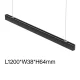 L1601 –30W 3000K 34˚N/B Ra80 Neri– Luci lineari LED-Luce lineare LED 30w–07