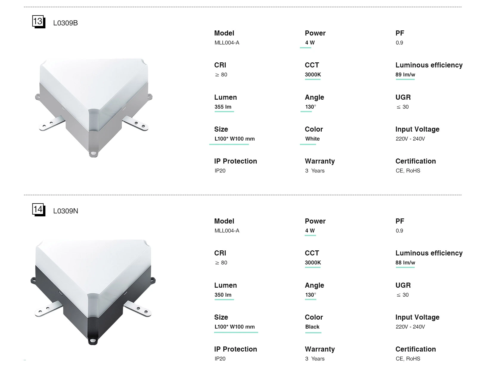 Sort LED lineær belysning 30W MLL004-A-L0403N-4000K--KOSOOM-Smart lineært lys--08