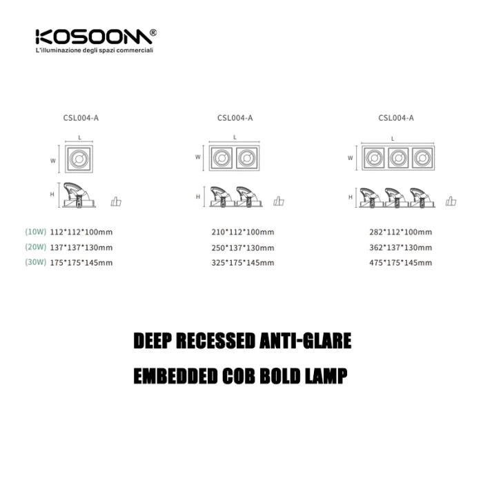 C0401– 10 W 3000K 24˚N/B Ra90 fehér – süllyesztett LED-es spotlámpák – hálószoba világítás – 08