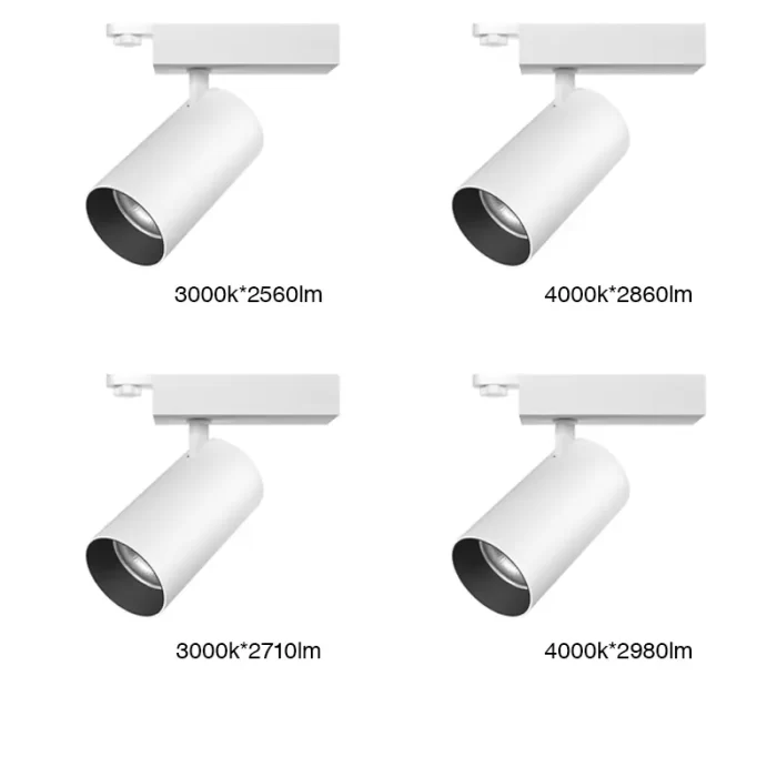 T0302B – 35W 3000K 36˚N/B Ra90 Branco – Luzes de rastreamento-High CRI Led Track Lights--08