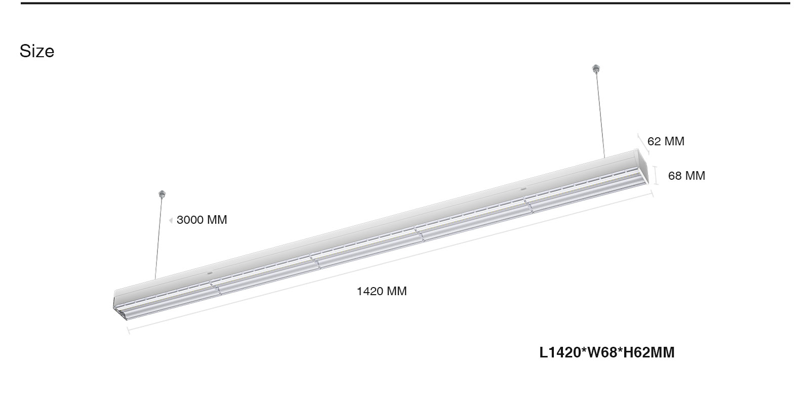 Wholesale Linear Lighting MLL002-A L0107B 50W/4000K/White- KOSOOM-50w LED Linear Lights--ML00203