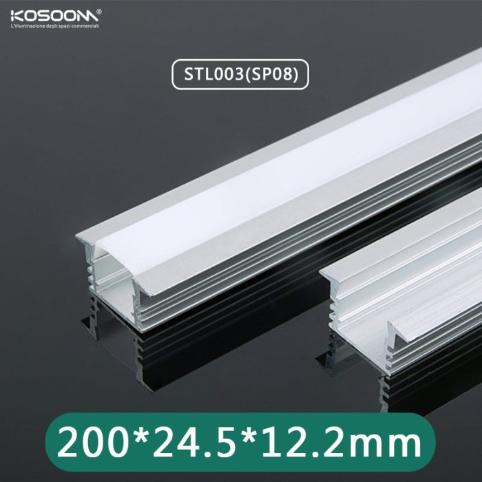 Profili LED L2000×20.05×14mm - SP01-Kanali LED i montimit sipërfaqësor--SP08