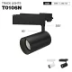 T0106N - 20W 3000K 36°N/B Ra80 Svartur - LED Track Lights-Track Lights-TRL001-T0106N