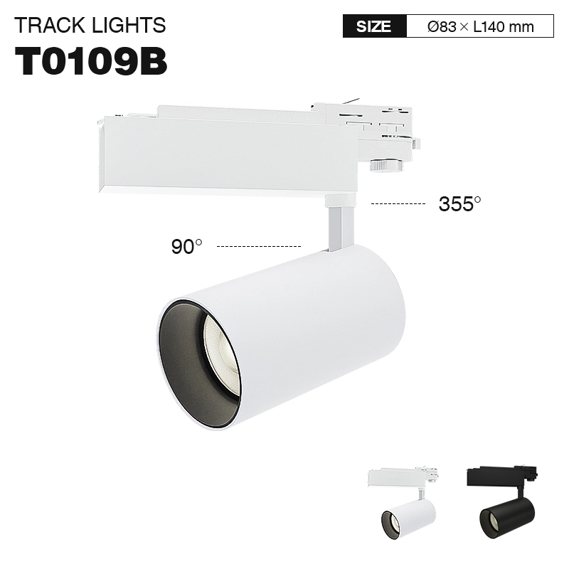 T0109B - 30W 3000K 24°N/B Ra80 White - LED Track Lights-30W LED Track Lights--T0109B