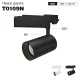 T0109N - 30W 3000K 24°N/B Ra80 Negro - Focos LED en Carril-Focos en Carril-TRL001-T0109N