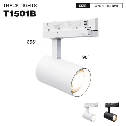 T1501B - 30W 4000K 36° N/B Ra80 سپین - د LED ټریک څراغونه- سپین ټریک رڼا--T1501B