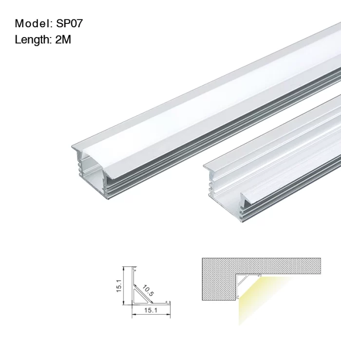 Profil LED L2000×15.1×15.1mm - SP07-Oświetlenie sklepów detalicznych--01